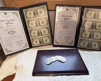 Silver Dollars and uncut dollars