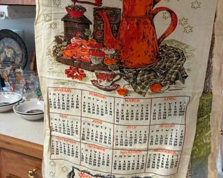 Many vintage cloth calendars
