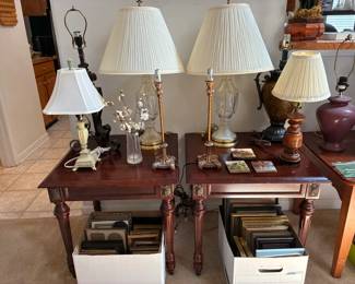 Side tables and lamps
