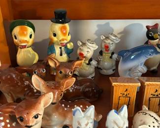Variety of Vintage Novelty Salt & Pepper Shakers