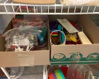Cookie cutters and utensils