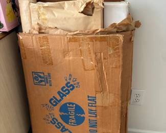 Vintage wooden crib in box