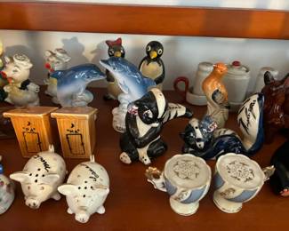Variety of Vintage Novelty Salt & Pepper Shakers