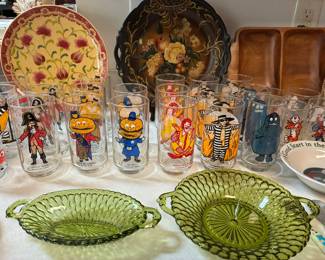 Vintage early 1970s McDonaldland Character drinking glasses