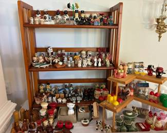 Huge selection of vintage novelty salt & pepper shakers