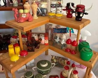 Huge selection of vintage novelty salt & pepper shakers