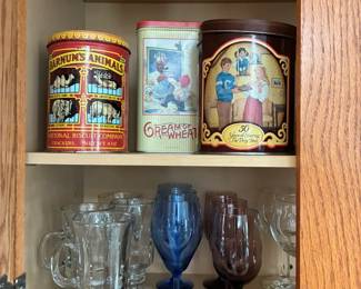 Vintage look tins