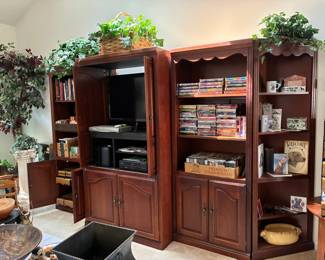 Large bookcase/entertainment center- five pieces that can be used separately