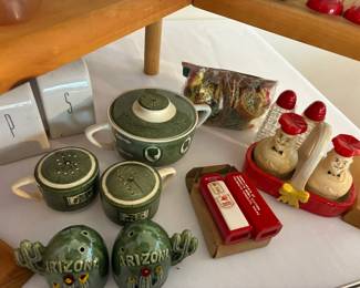 Huge selection of vintage novelty salt & pepper shakers