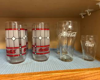 Vintage Coco cola glasses