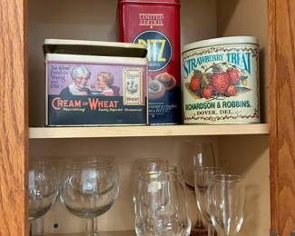 Vintage look tins