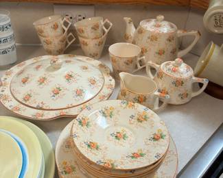 Vintage Royal Trico floral transferware china
