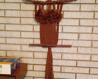 Vintage Macrame Owl
