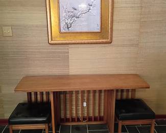 More Dunbar furniture! This set opens to become a full size table! Check out those rolling stools!