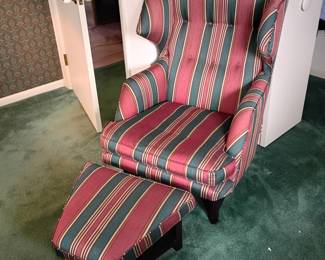 Dunbar side chair with really neat ottoman
