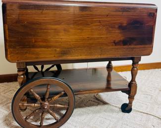 Vntg Ethan Allen Maple Cart
