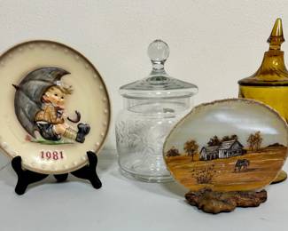 Vntg Candy Dish, Geode Art, Hummel