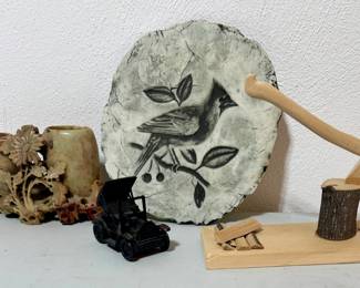 Chinese Soapstone Figurine, etc