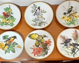 Vntg Lot Limoges China Bird Plates