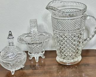 Glass Pitcher Basket Dish