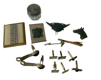 Vintage Compact; Cufflinks