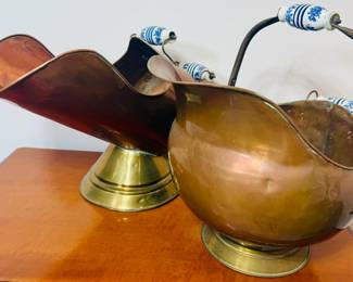 Vntg Copper Brass Pitcher