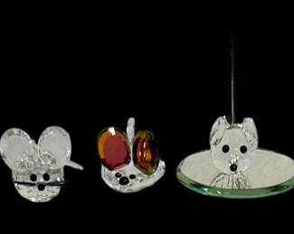 Crystal Mice Bird Swan