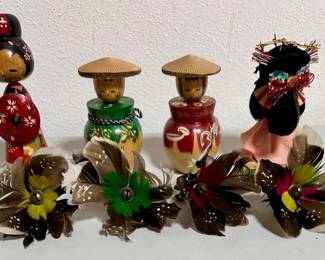 Vntg Japanese Koshi Dolls