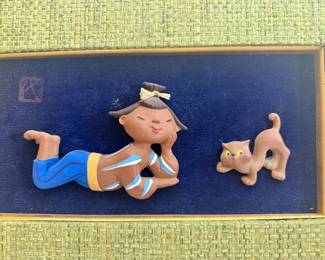 Japanese terracotta wall hanging