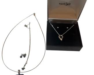 East 5th Necklace Set/ Solid Sterling Silver Chain