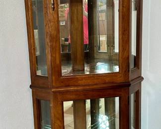 Lighted Corner Curio Cabinet