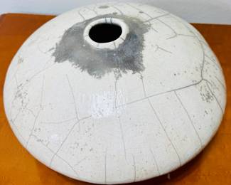 Raku Style Pottery Vase