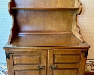 Vintage Solid Wood Cabinet with shelves
