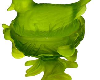 Westmoreland green hen on nest