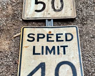 Vintage Speed Limit Signs