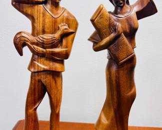 Wooden Asian Figurines