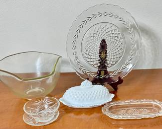 Tri-Top Glass Bowl, Fenton Butter