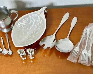 Silver plated serving untensils