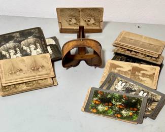 Vntg Stereoscope & Slides