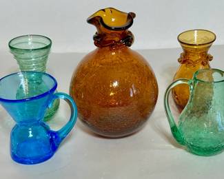 Vntg Crackle Glass Blenko?