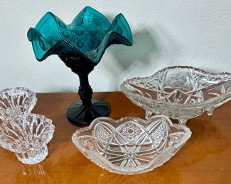 Teal Pedestal Dish other