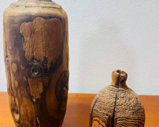 Pair of Wood Vases