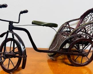 Vntg Metal Tricycle Decor