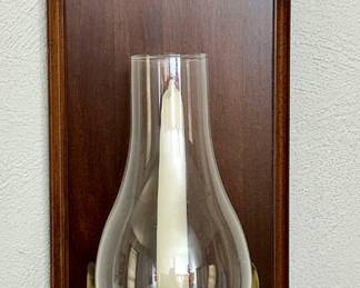 Vntg Hurrican Glass Candle Holders