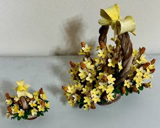 Vntg Italian Porcelain Flowers