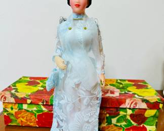 Vntg Vietnamese Doll Blue
