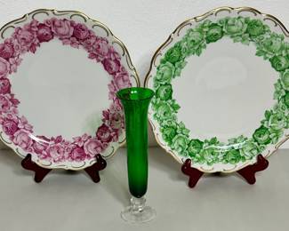 Schumann Germany Plates; Vase