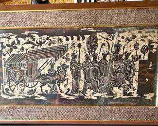 Vntg Japan Batik Art; made in Japan