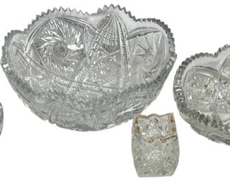 American Cut Brilliant Carafe; other