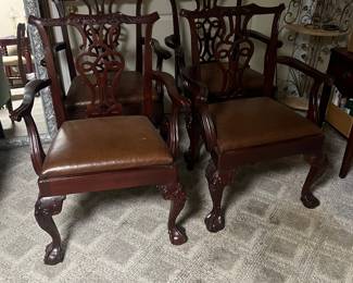 Set (4) Baker Arm Chairs 